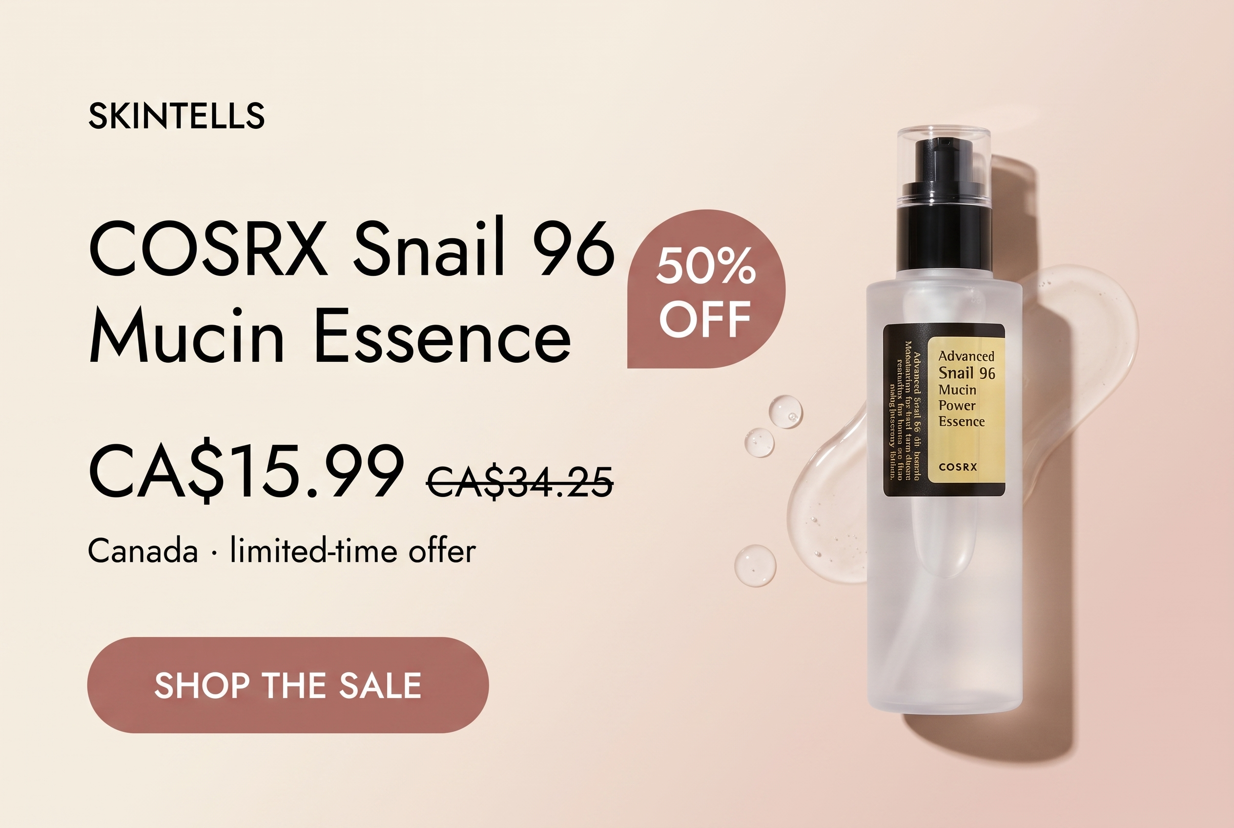 COSRX - Advanced Snail 96 Mucin Power Essence CANADA More than 50% sale